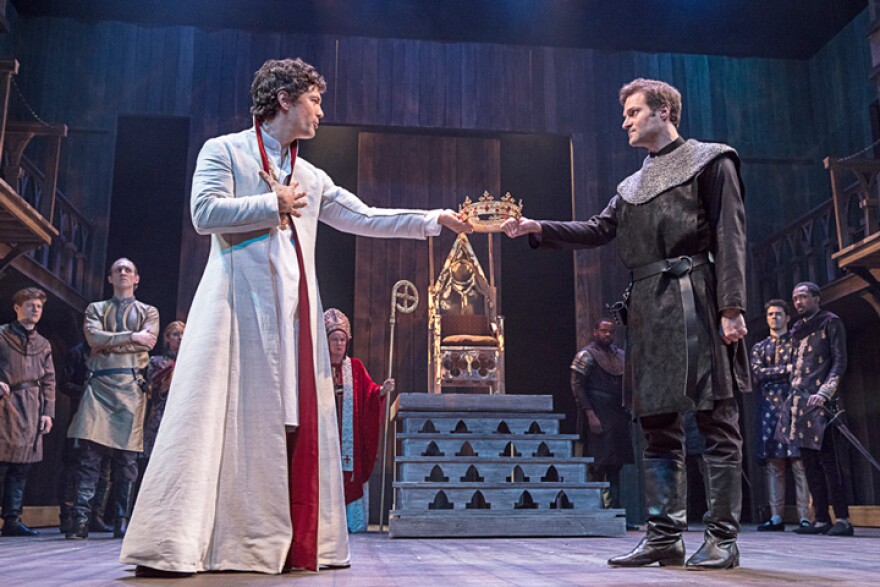 Christian Coulson (left) and Justin Adams, King Richard II, 2018.