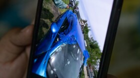 Genesis Espinoza Sierra looks through photos of bullet holes in her brotherÕs car at their familyÕs home in Wallace on April 17, 2026. Edilberto Espinoza Sierra was shot and killed by the Wilmington Police Department in the early morning hours of March 8 following an incident in a downtown Wilmington parking garage. Espinoza Sierra was incorrectly identified as a suspect before he was killed and now his family is seeking answer and accountability.