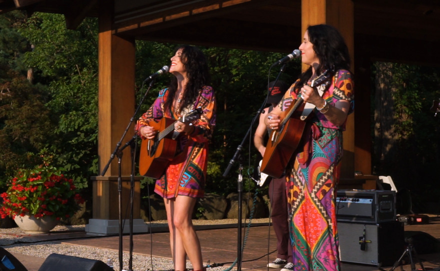 The Watson Twins playing live at Anderson Japanese Gardens in Rockford