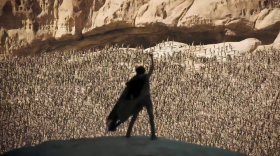 Film still of Timothée Chalamet as Paul Atreides in Dune: Part Two (2024).