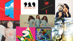 Four album covers stacked on top of four other album covers with one more centered in the middle, all releases from July 2026.