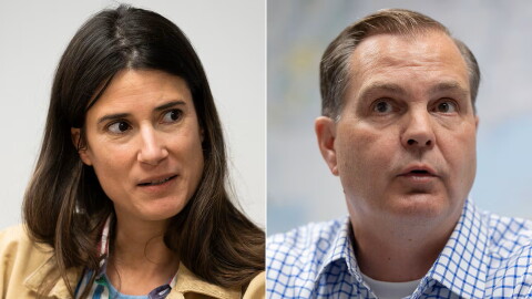 U.S. Rep. Marie Gluesenkamp Perez, left, and Washington state Sen. Minority Leader John Braun, will face off in November.