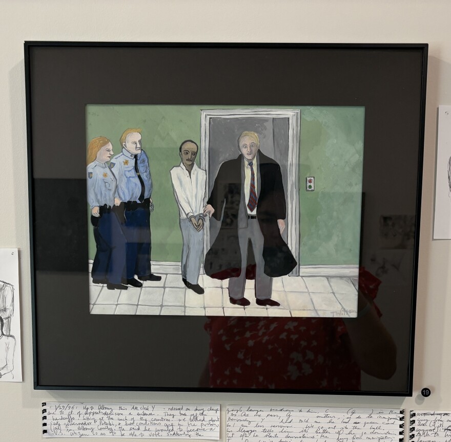 A painting by Tona Wilson as part of "I, Witness," an exhibit accompanying "Voices Unbound."