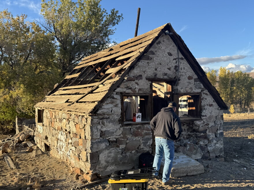 Jerry Olsen, Founder of Vipers Paranormal, standing in front of the Truckee River Murder House.