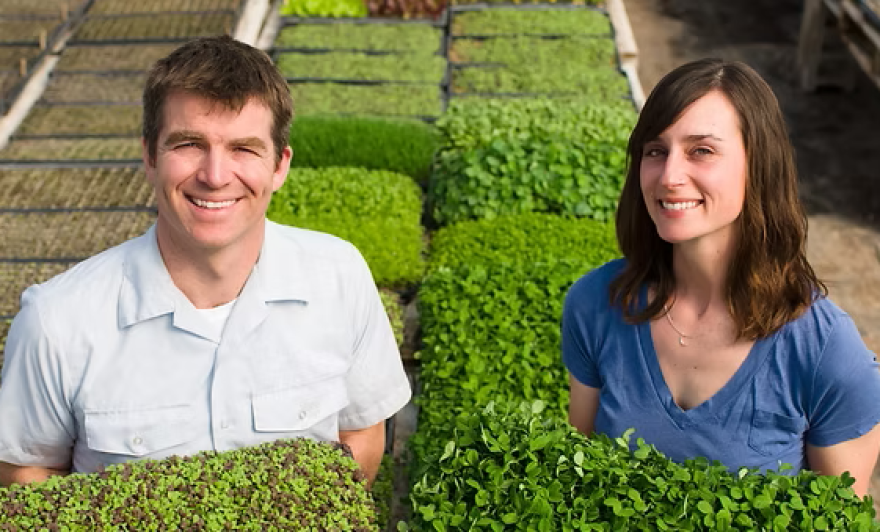 Alex McKiernan and Chloe Diegel of Robinette Farms.