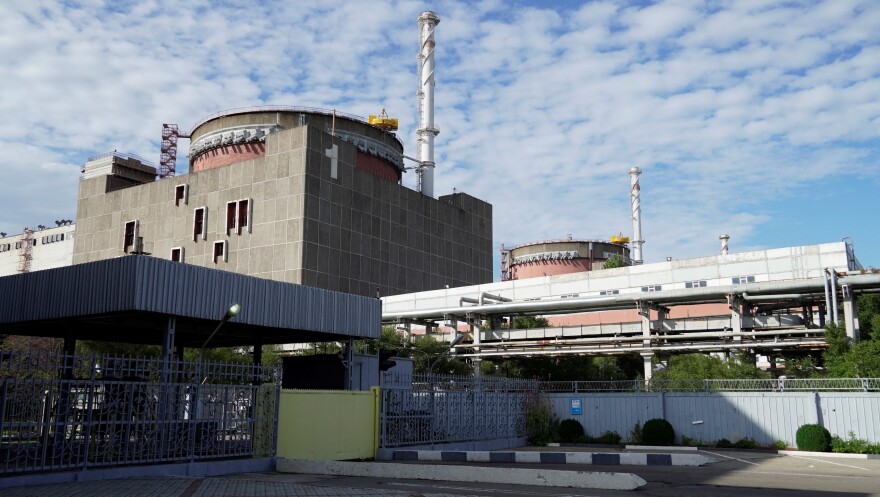 The Zaporizhzhia Nuclear Power Plant in Enerhodar on Sunday. It is the largest nuclear power plant in Europe and among the 10 largest in the world.