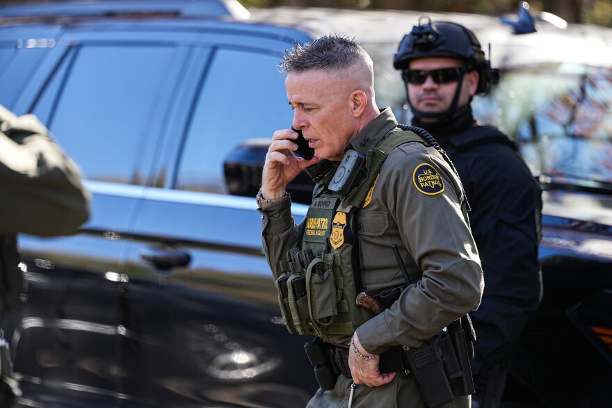 A U.S. Border Patrol Commander on the phone.