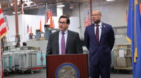 Nevada Secretary of State Cisco Aguilar and Attorney General Aaron Ford.