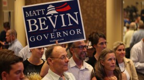 Bevin supporters gathered in Louisville.