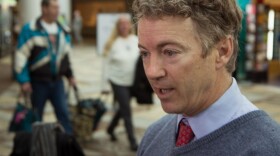 Sen. Rand Paul (R-Ky.) at the Nashville airport earlier today, talking about his delay at security.