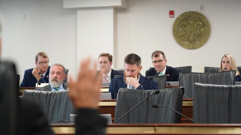 The South Carolina Senate's special committee on artificial intelligence swears in witnesses on Wednesday, Sept. 16, 2026, in Columbia, S.C.