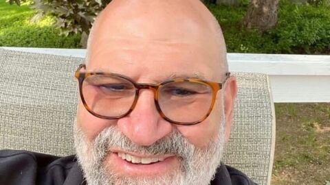 Rabbi Matt Cutler smiles for a selfie.