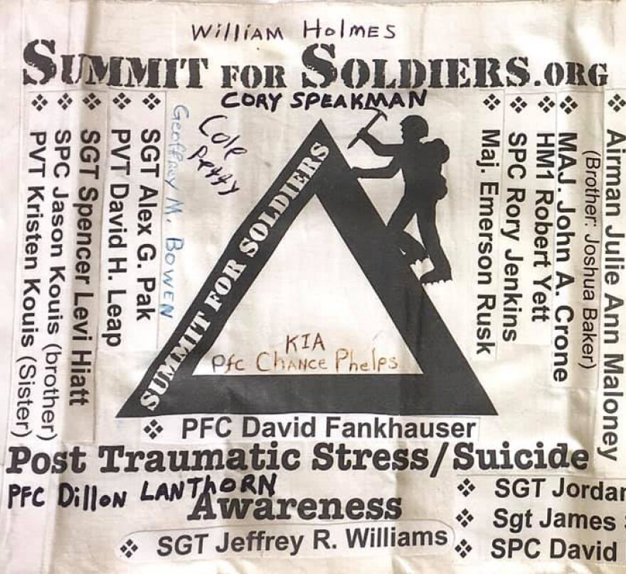 A “Summit for Soldiers” banner