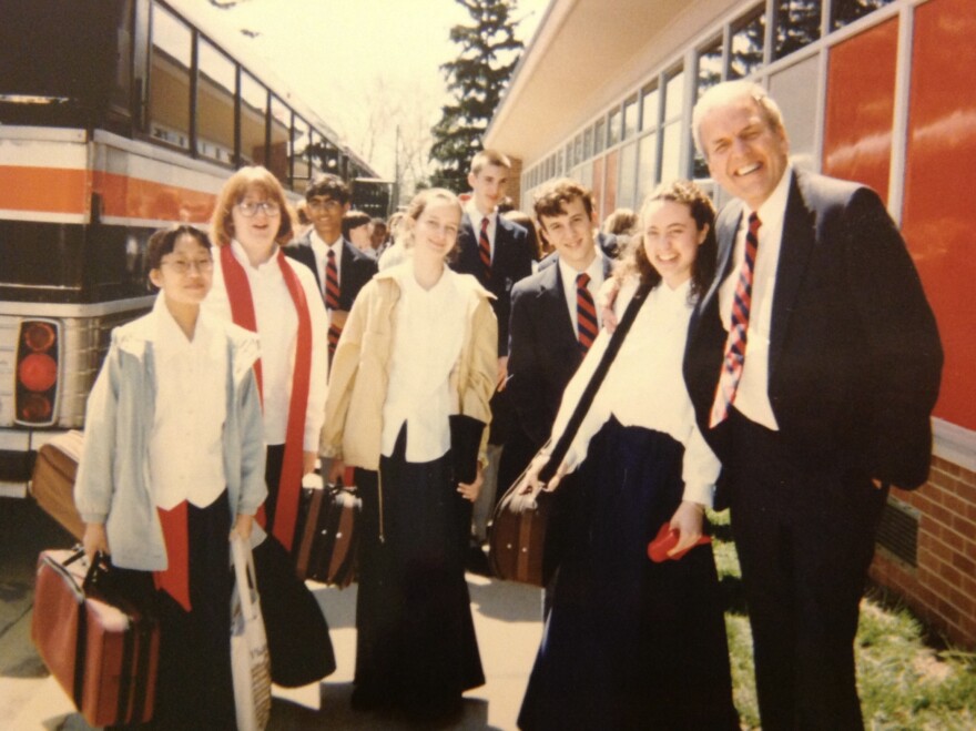 Bob Ritsema in 1992 with KJSO players in Australia