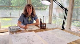 Rebecca Jabs (pictured above) is an ARTservancy resident at Forest Beach Migratory Preserve. She’s also a freelance science illustrator in Manitowoc, Wisconsin.