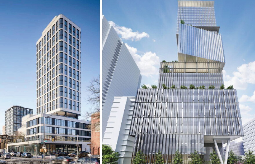 Proposals for 25-story buildings on Flagler Drive like these are no longer part of the waterfront Downtown Master Plan update for West Palm Beach.