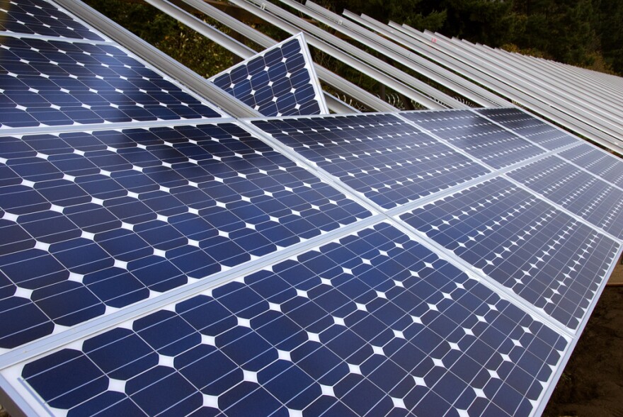 an array of solar panels