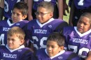 The Angleton Wildcats pose for picture day. The team of 7- and 8-year-olds is from the south Texas town of Angleton.