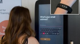 New E-Gym equipment at the Florid Gulf Coast University Recreation & Wellness Center connects with users via a RFID reader they wear.