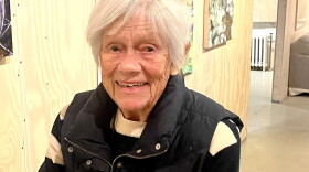 Lois Dickson at her show at Time and Space Limited in Hudson, NY.