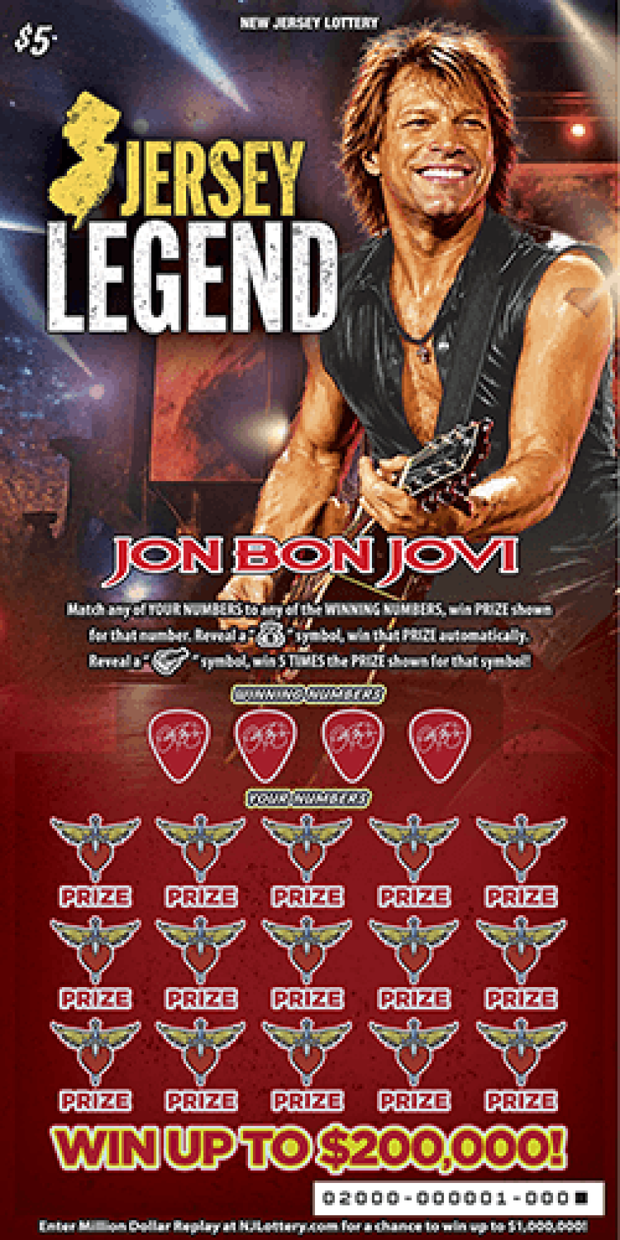example of Bon Jovi Scratch Off