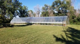 The 100- by 30-foot high tunnel on the Witte family farm near Regent, ND.