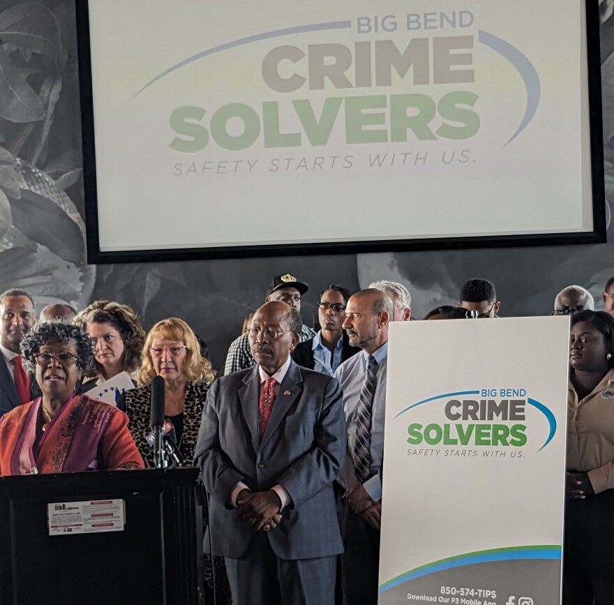 Big Bend Crime Solvers Executive Director Sharon Ofuani announced the organization's name change as the new logos were also revealed.