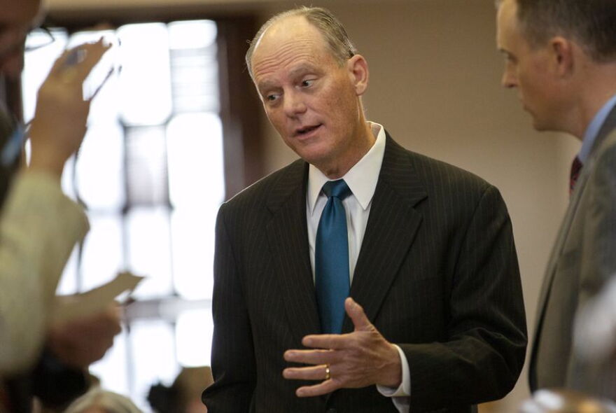 State Rep. Tracy King, D-Batesville, talks on the House floor on Tuesday.