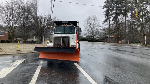 An Asheville Public Works truck on Hendersonville Road Sunday, Jan. 25, 2026.