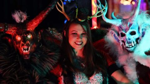 Krampus and Krampus Queen at the 3rd Annual Louisville Krampus Celebration