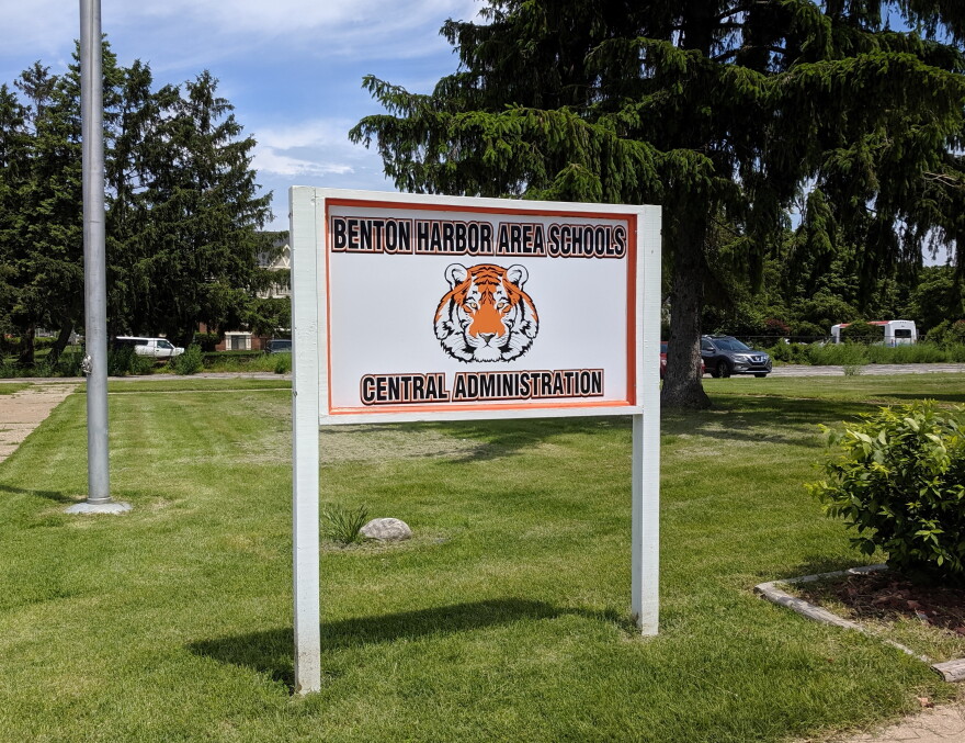 The Benton Harbor school board met Friday to address the state's plan to close Benton Harbor High School.