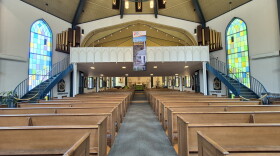 The inside of St. Vincent de Paul church