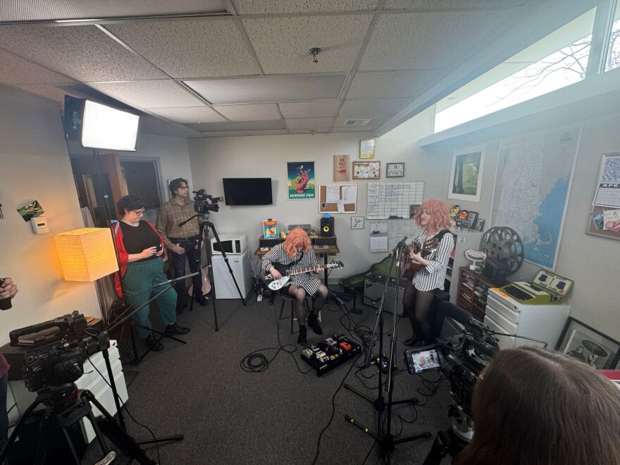 NOVA ONE performs at the inaugural "Biggest Little Desk" concert at Ocean State Media