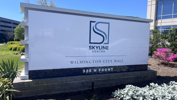 The City of Wilmington's main offices at the Skyline Center, formerly the Thermo Fisher building.