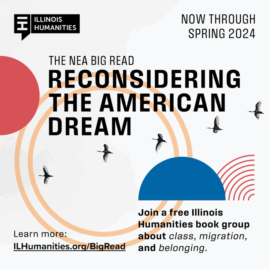 Logo for the NEA Big Read "Reconsidering the American Dream"