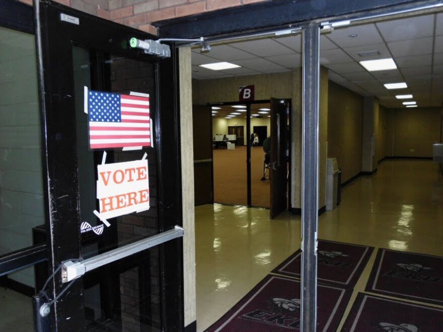 An empty polling station at Eastern Kentucky University in Richmond, KY.