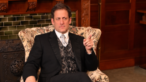 Ian Greenlaw as Dr. Wallace Westfeldt in the Old Town Playhouse production of "Dracula: A Comedy of Terrors"