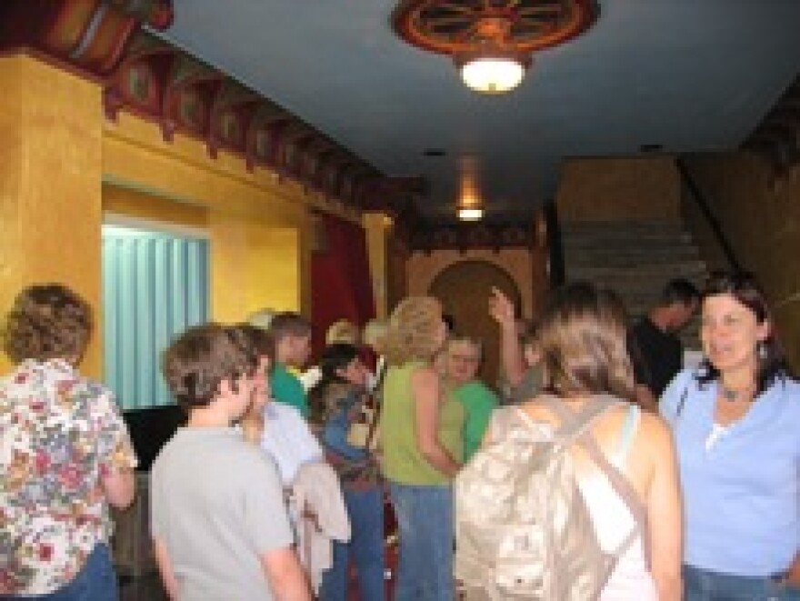 Theatre-goers in the lobby at the Screenland Granada on opening day.