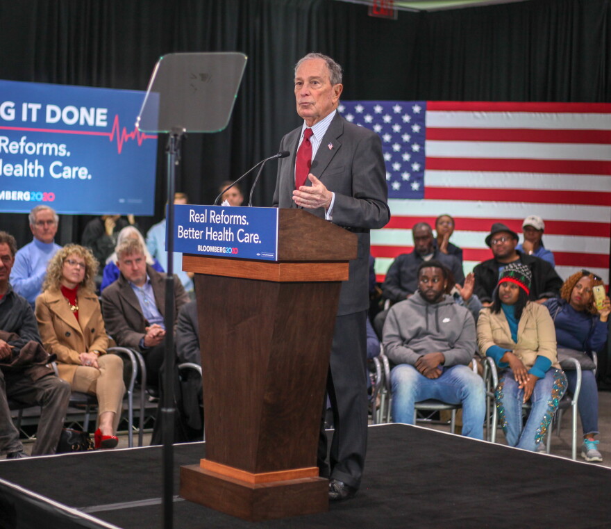 Presidential candidate Michael Bloomberg campaigns in Memphis, December 20, 2019. 