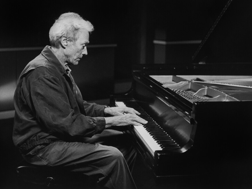 Clint Eastwood at the piano in Monterey, Calif.