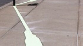 Alexandra Robinson's "Nightshade," on sidewalks over several blocks along Central