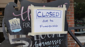 Businesses were shuttered Saturday and Sunday as workers cleared debris from the weekend’s storm.