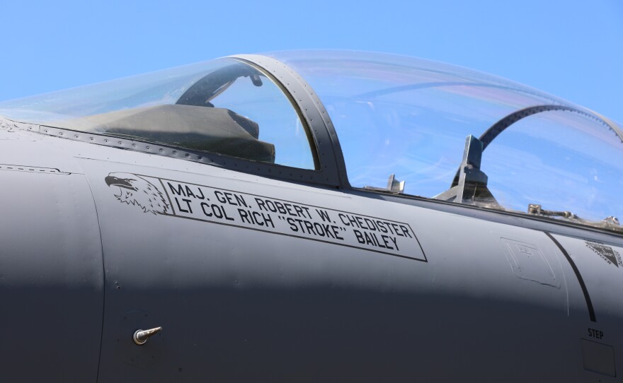 The F-15E Strike Eagle 86-184 was dedicated in honor of Maj. Gen. Robert "ChedBob" Chedister, at the Air Force Armament Museum, April 10, 2026.