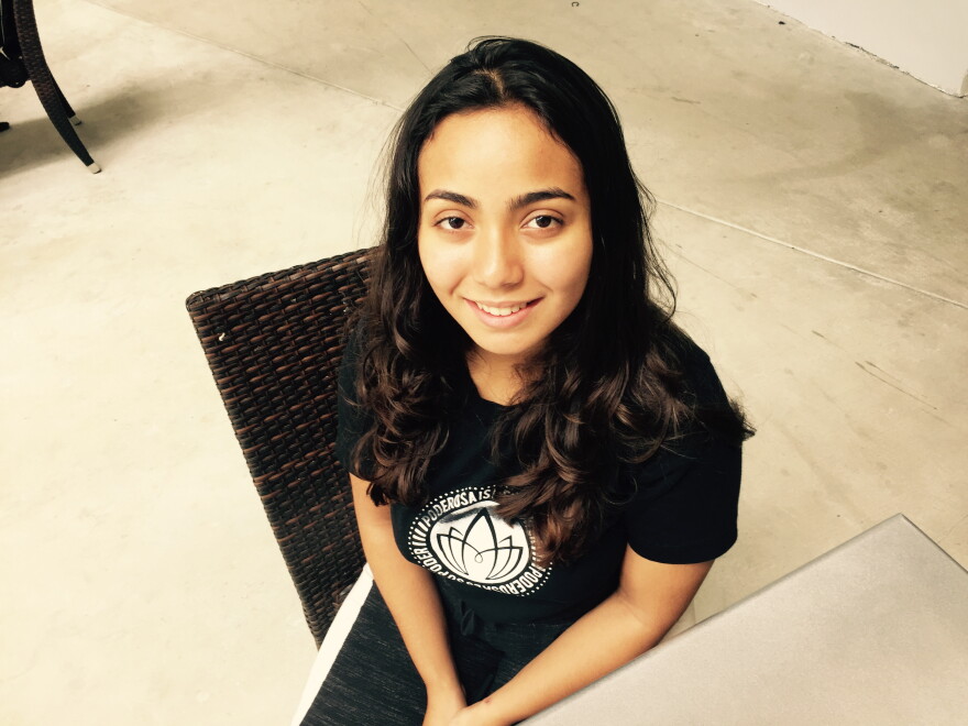 GETTING NERVOUS: Venezuelan teenager and U.S. asylum applicant Camila Duarte in Miami this month.