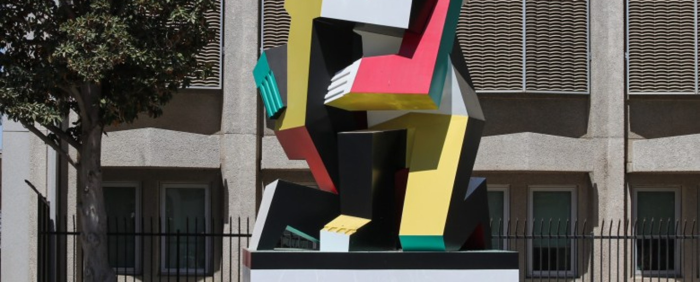 Art sculpture in downtown Fresno.