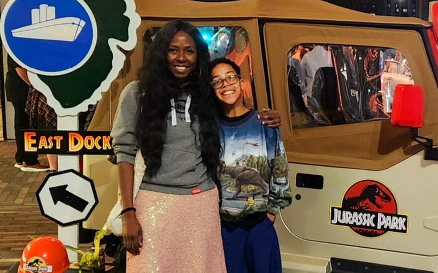 Chenenne Gonzalez (left) with her son, Teagan (right), who has motivated her for years to make it easier for other parents to kids with special needs to find the right education services for them.