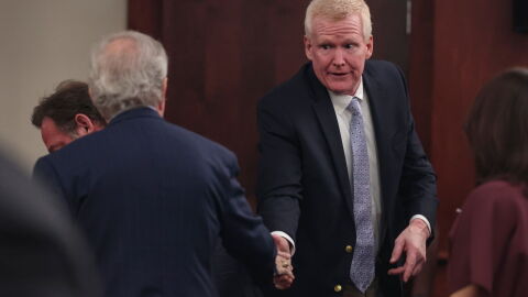 Alex Murdaugh pictured during Oct. 16, 2026 hearing in Lexington.