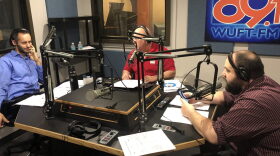 From left, WUFT's Ethan Magoc, Forrest Smith, and Ryan Vasquez discuss issues surrounding Florida's 2018 primary and general elections.