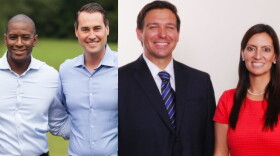 Florida Gov. candidates with their running mates [from left to right]: Tallahassee Mayor Andrew Gillum, a Democrat, chose Orlando Businessman and former rival Chris King, while Fla. Congressman Ron DeSantis, a Republican, chose state Rep. Jeanette Nunez.