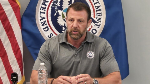 Homeland Security Secretary Markwayne Mullin during a visit to Warren County September 4, 2026 to discuss DHS contracts with local law enforcement agencies under the 287(g) program.